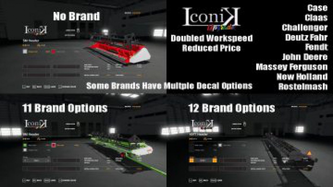 FS19 Iconik Header Pack v2.0