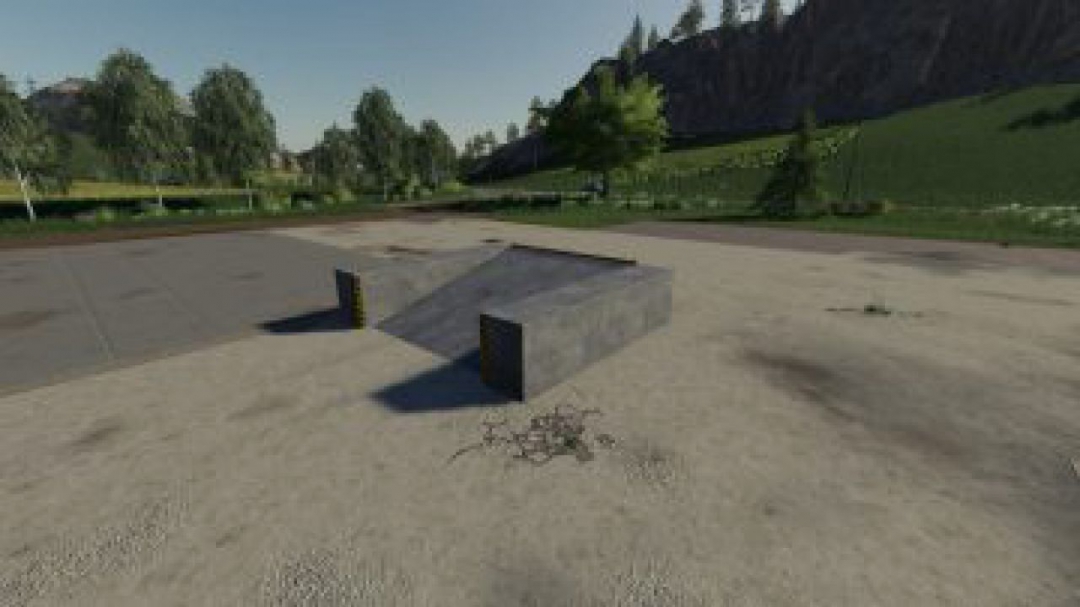 FS19 Placeable Concrete Ramp