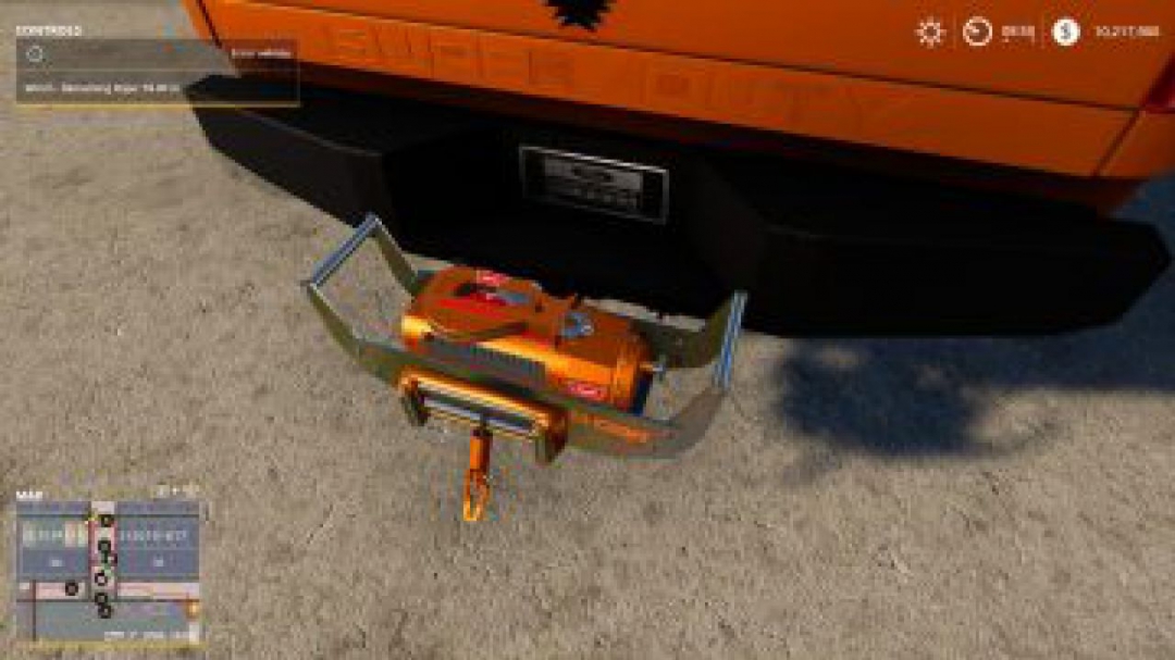 FS19 Warn Bumper Attachable Winch v1.0