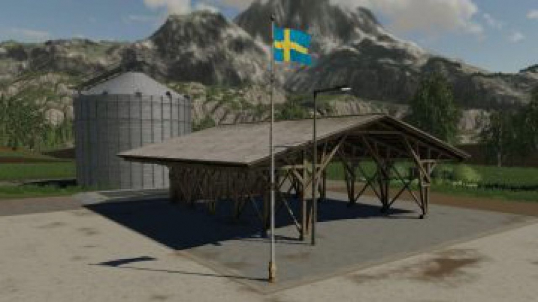 FS19 Swedish Flag Prefab (Prefab) v1.0.0.0