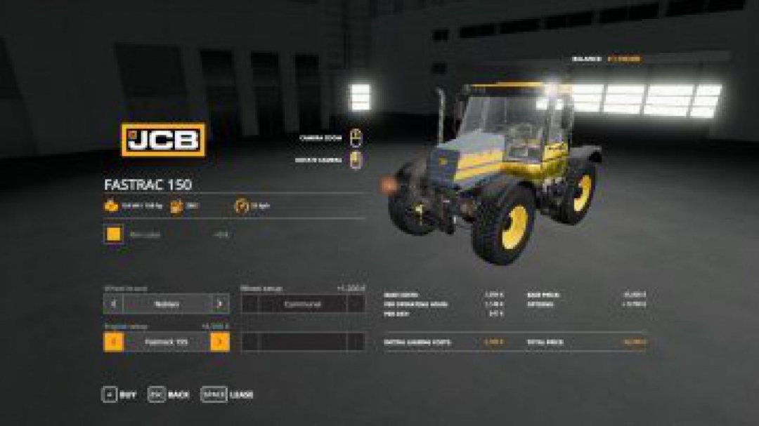 FS19 JCB Fastrac 150 Series v1.2.0