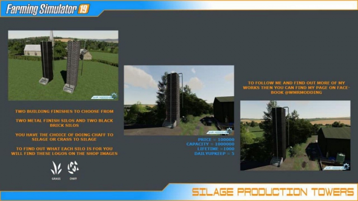 Trending mods today: FS19 Silage Production Tower Pack v1.0