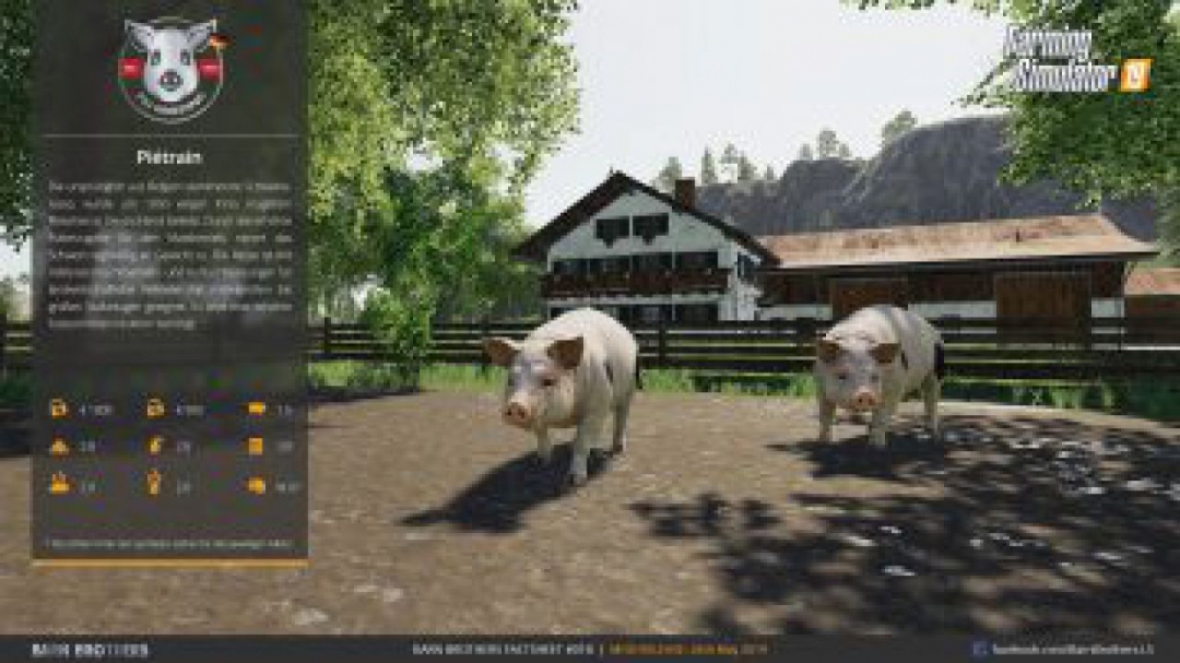 FS19 Pig Breeding / Schweinezucht Mod v1.0