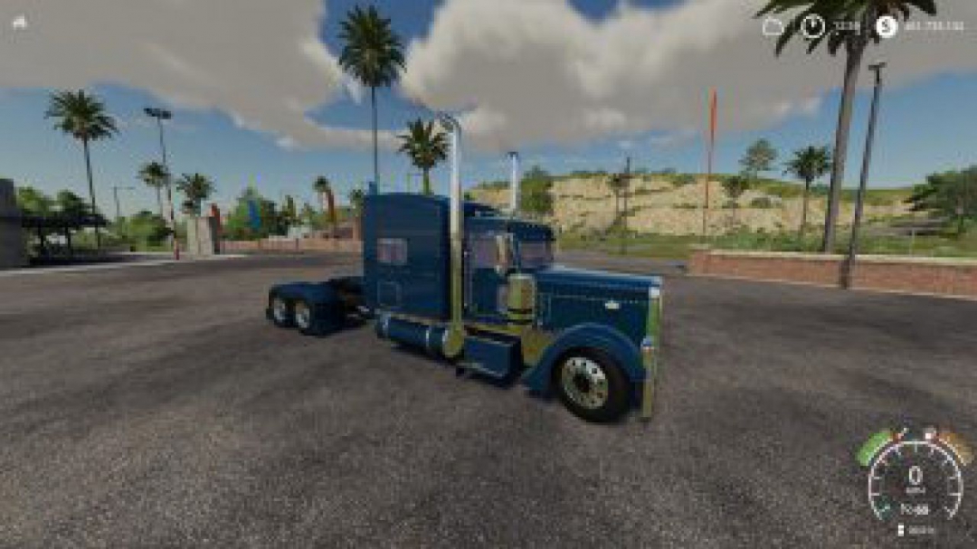 FS19 Peterbilt 379 Blue Red Green v1.0