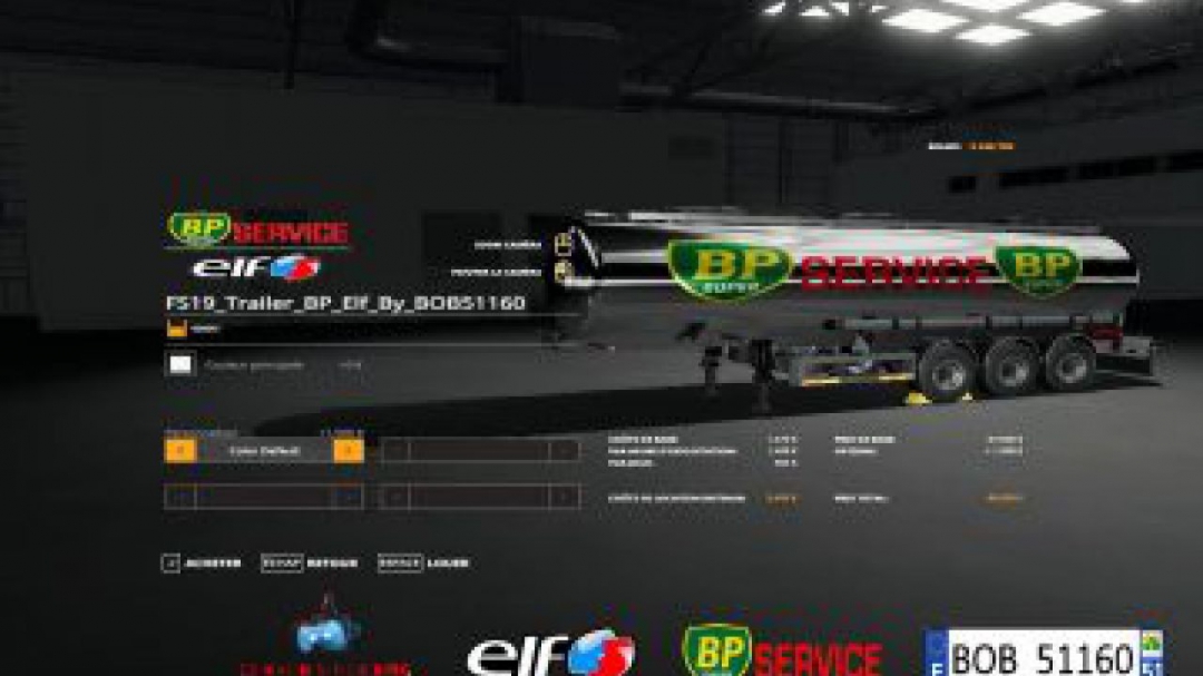 FS19 Trailer BP Elf v1.0.0.3