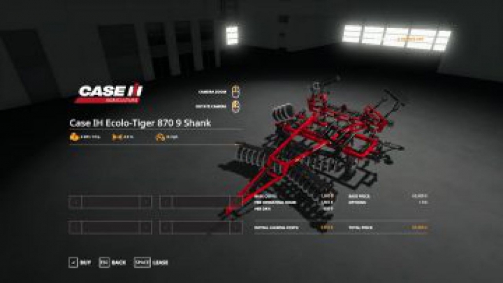 FS19 Case 870 ripper 20 meters v1.0 category: tools