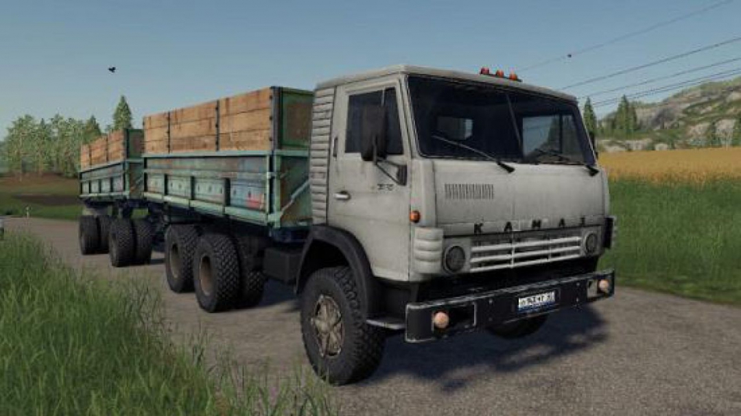 FS19 KAMAZ 5320 with trailer GBK-8551