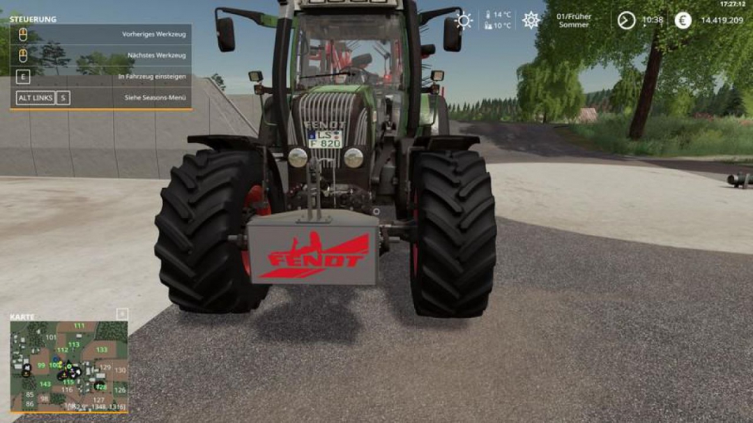 FS19 Fendt weight 800kg v1.0