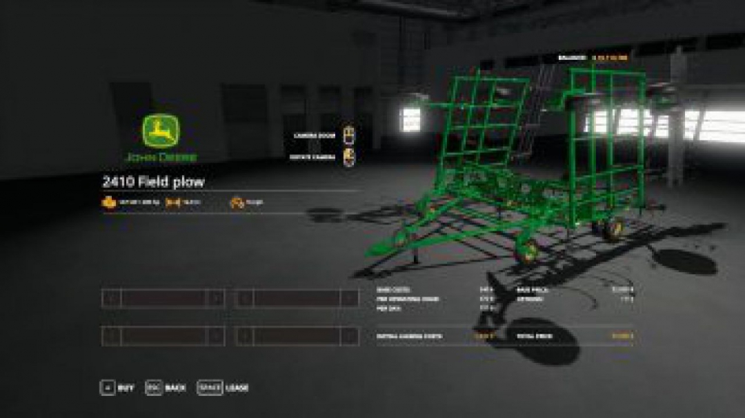 FS19 John Deere 2410 3 section plow V1.0