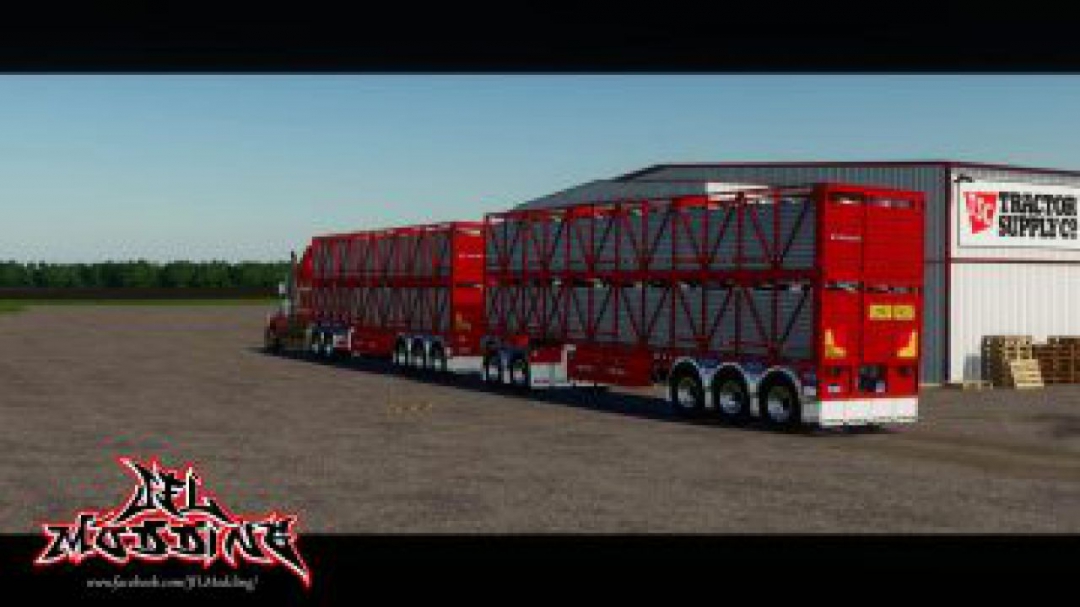 FS19 Rytrans B-Double Cattle Trailers v1.0