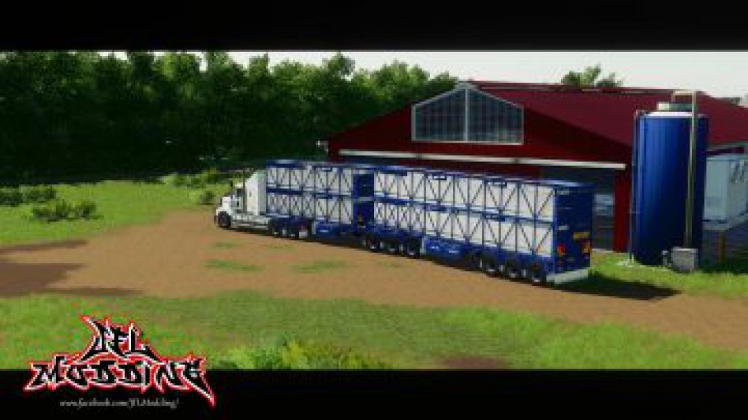 FS19 Rytrans B-Double Cattle Trailers v1.0