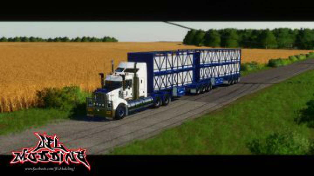 FS19 Rytrans B-Double Cattle Trailers v1.0