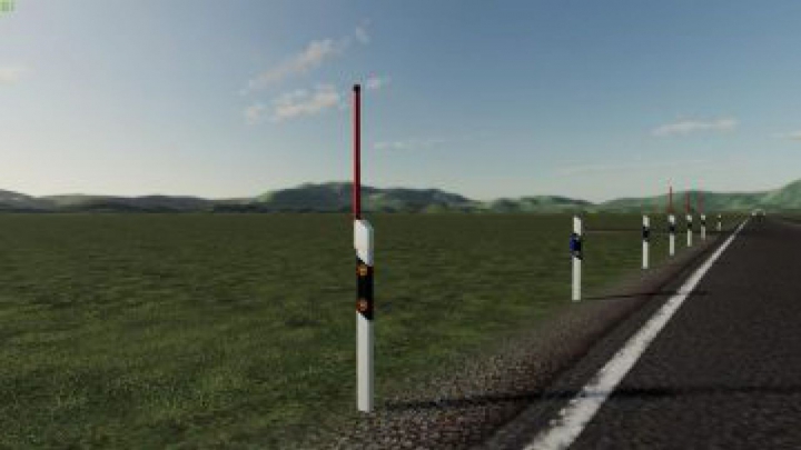 fs19-mods, FS19 Reflector Posts Prefab (Prefab) v1.0.0.0