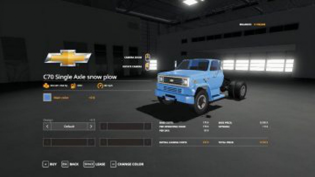 FS19 Chevy C70 snow plow truck v1.0