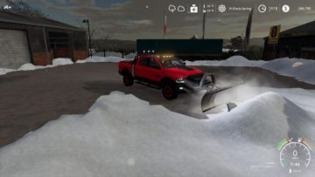 FS19 Dodge Power Wagon plow v1.0