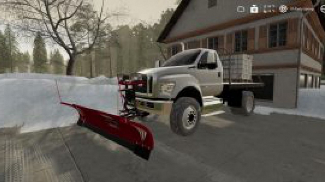 FS19 Ford F750 Flatbed Plow Truck v1.0