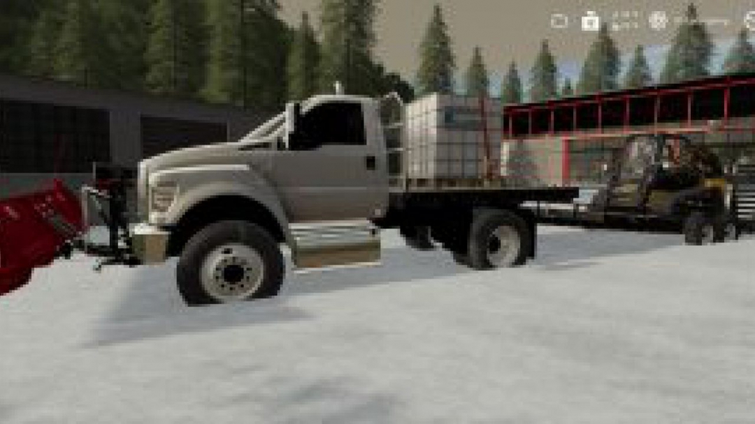 FS19 Ford F750 Flatbed Plow Truck v1.0