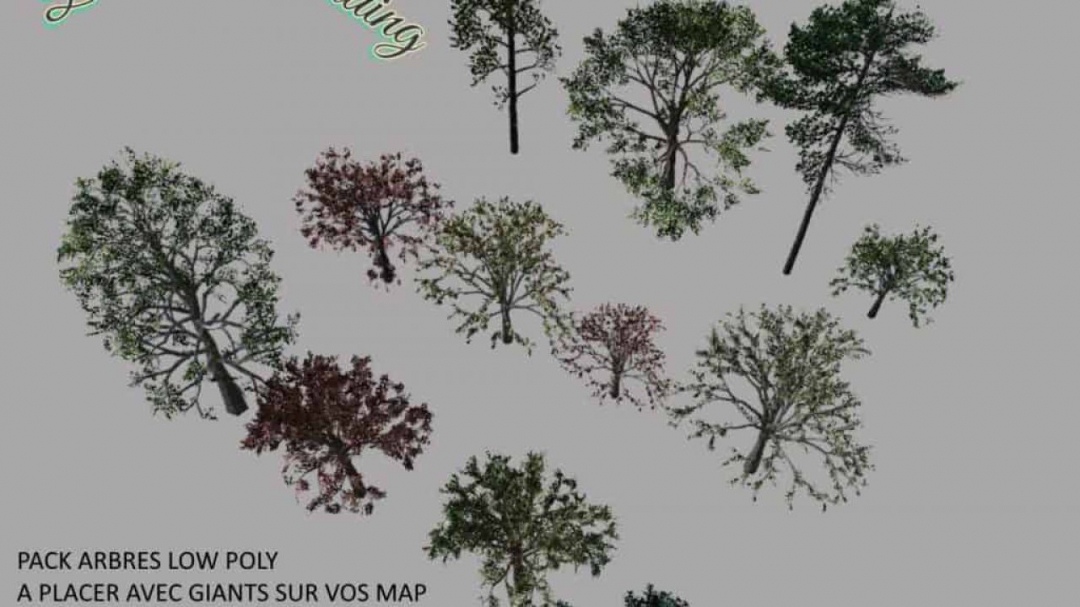 FS19 Pack Arbres low poly v1.0