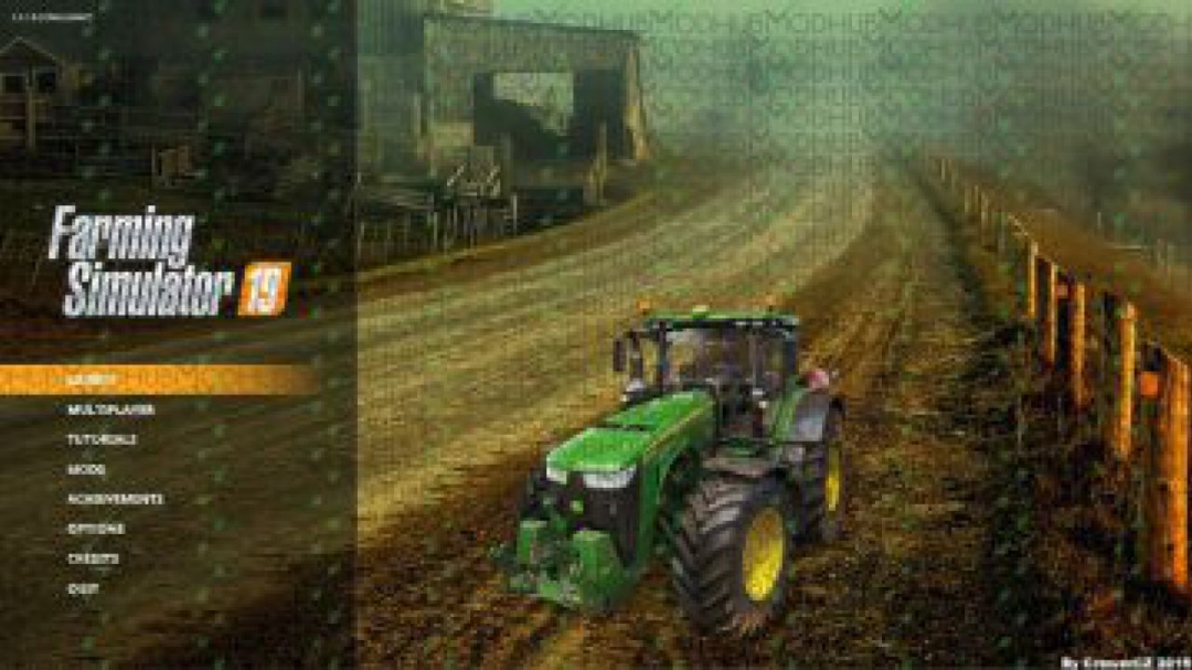 FS19 Menu Background – Autumn Dirt Road v1.0