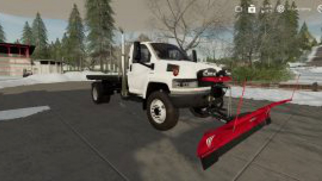 FS19 GMC Topkick Flatbed Plow Truck v2.0