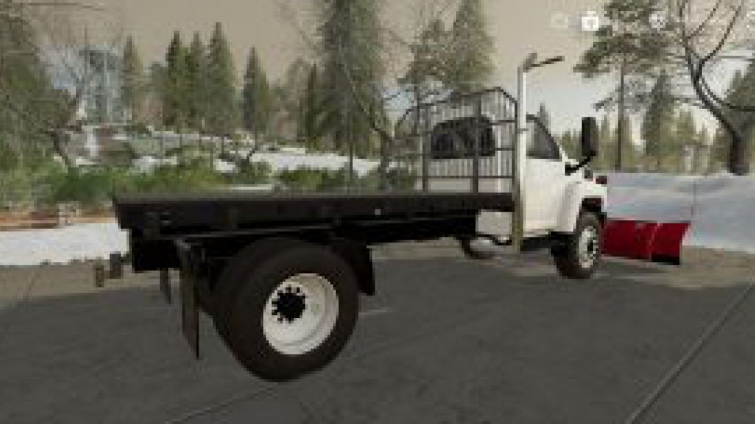 FS19 GMC Topkick Flatbed Plow Truck v2.0