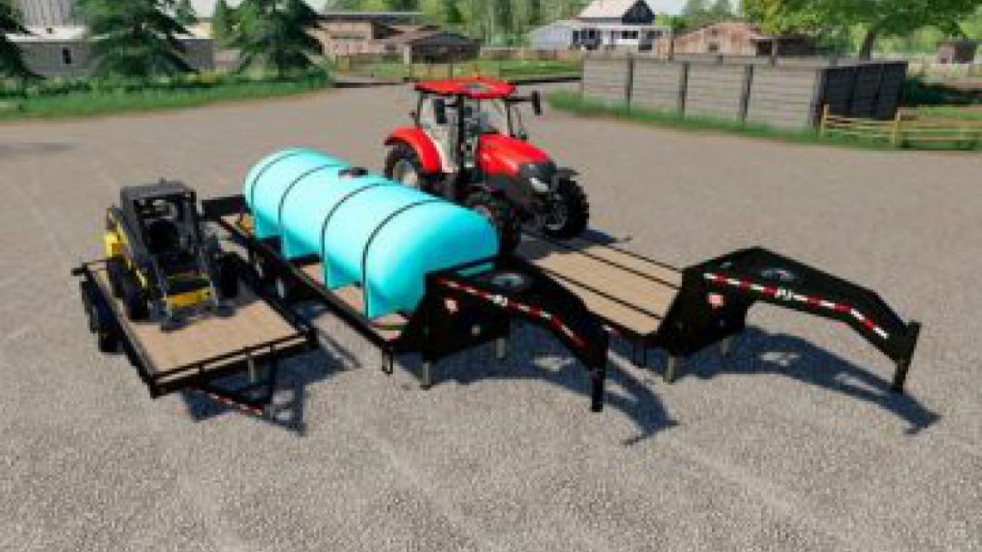 FS19 3 PJ Trailers (40FT, 24FT & Load Trail)