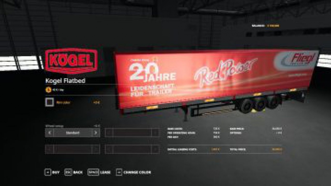 FS19 RED POWER FLIEGL AUTOLOADER Trailer v1.0