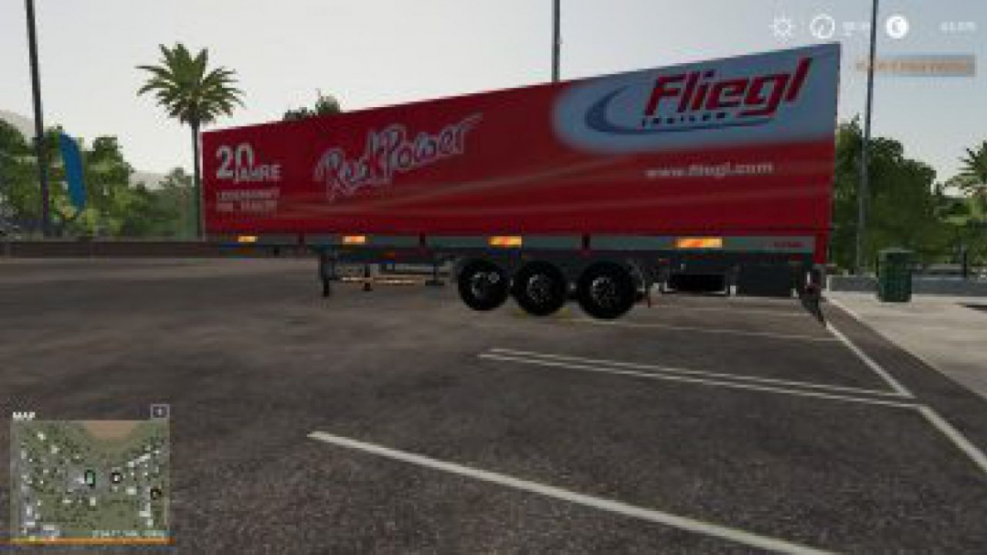 FS19 RED POWER FLIEGL AUTOLOADER Trailer v1.0