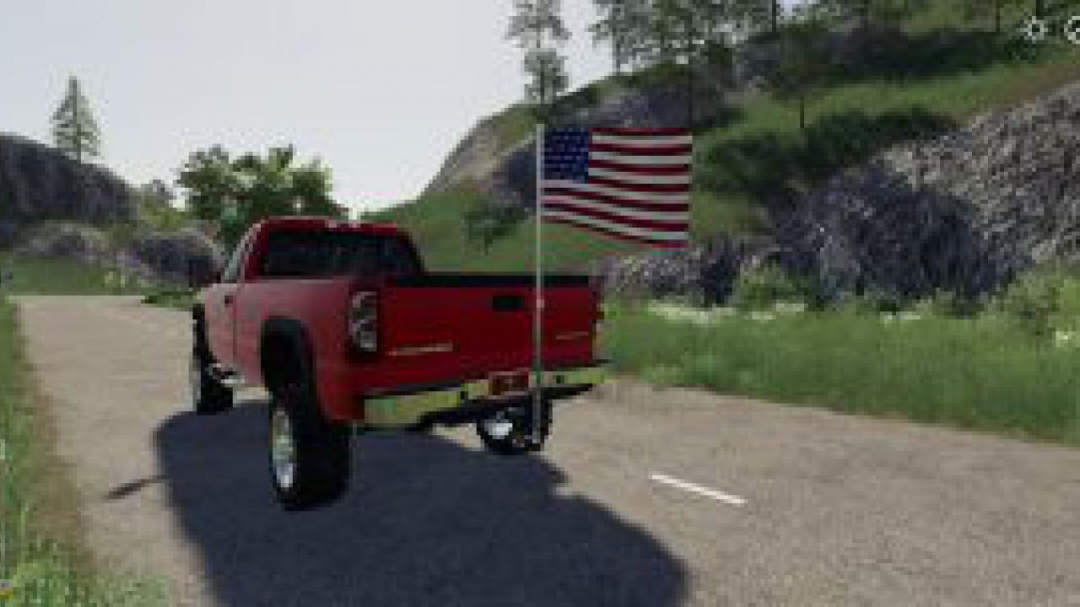 FS19 Hitch Mount American Flag v1.0