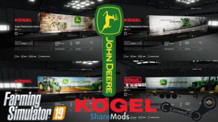 Trending mods today: FS19 John Deere Kogel Pack Trailers