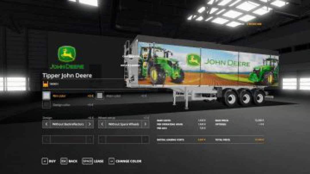 FS19 BENALU TIPPER JOHN DEERE EDITION v1.0