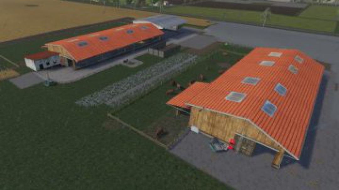 FS19 Placeable cow pasture / dairy farm v2.0