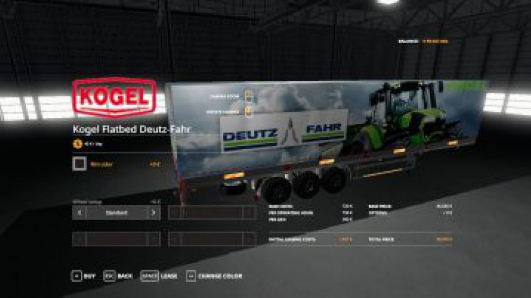 FS19 Deutz-Fahr KOGEL AUTOLOADER TRAILER v1.0