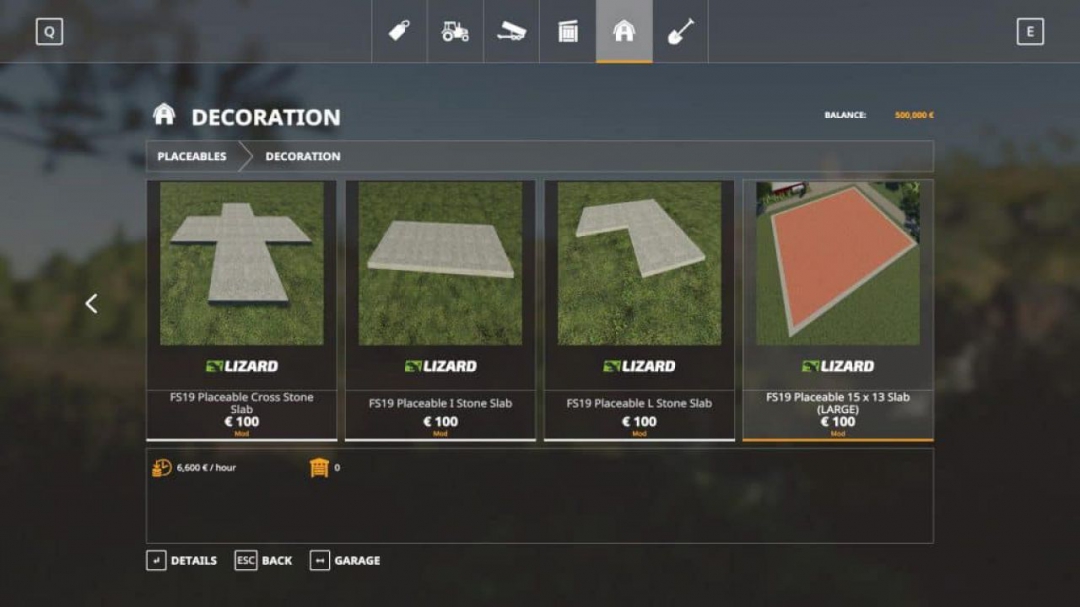 FS19 Grey Placeable Slabs v1.0