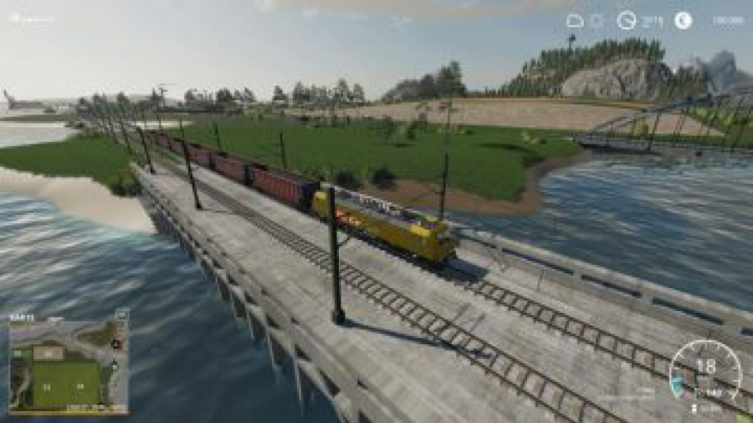 FS19 River valley Train extension v4.1.2