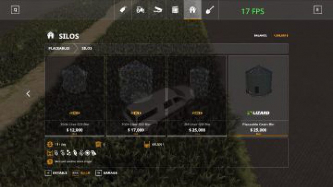 FS19 GSi grain bins pack v1.0