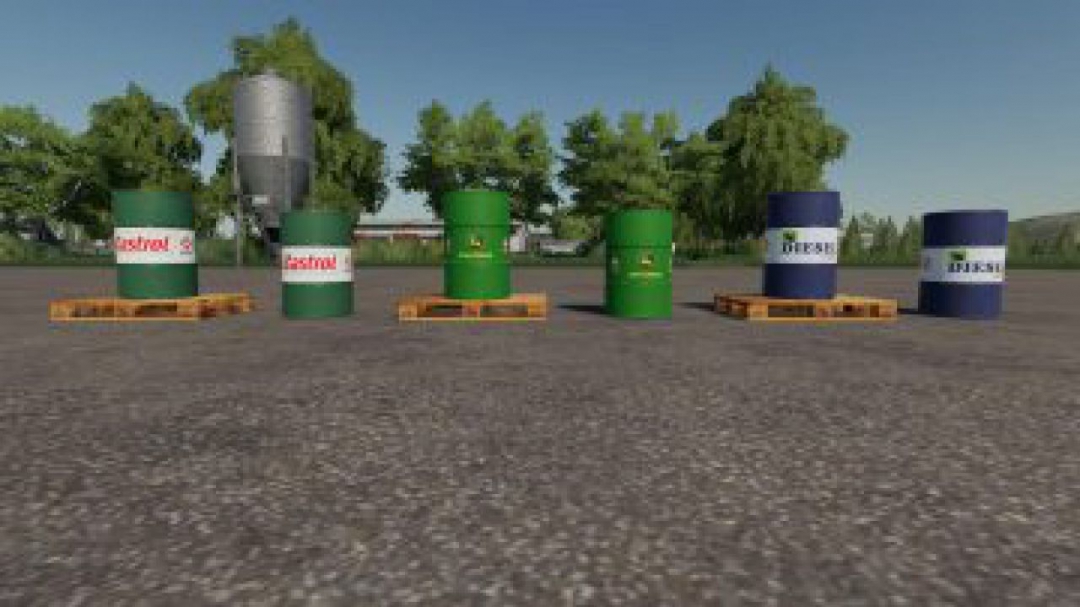 FS19 500l Diesel barrel Pack v1.0