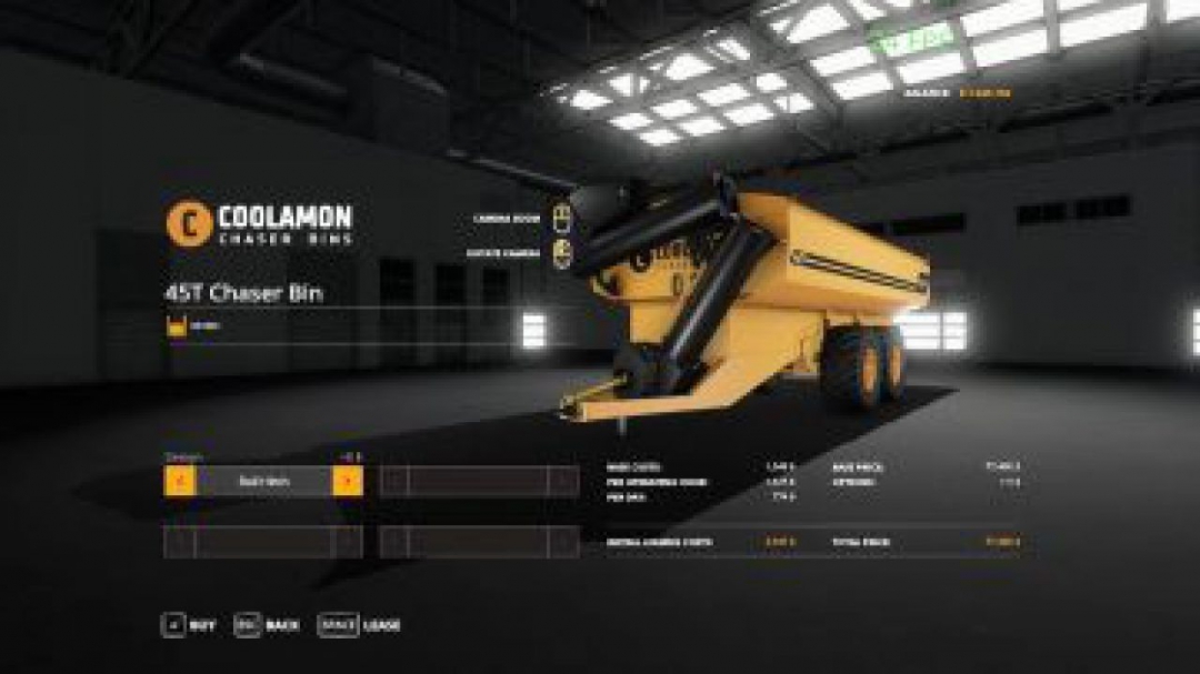 FS19 Coolamon chaser bins pack v1.0