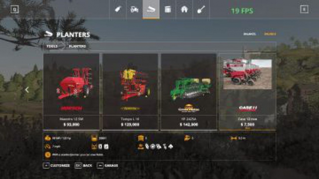 FS19 Case 12 row planter v1.0