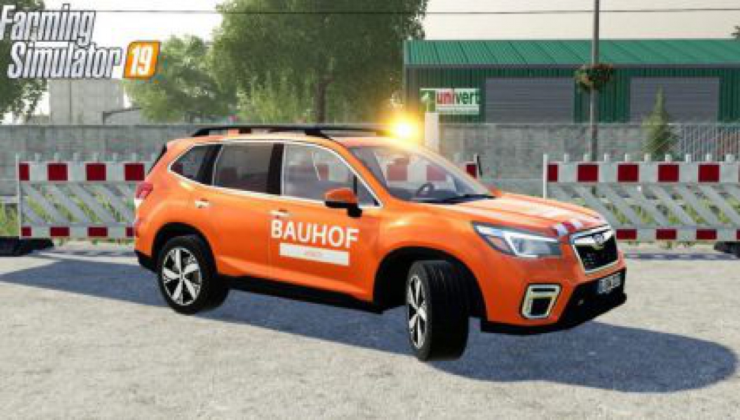 FS19 Subaru Forester Bauhof Weber with rotating beacon