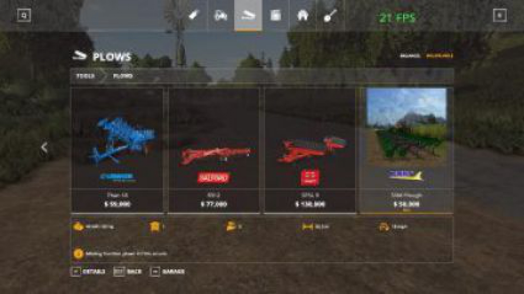 FS19 50 meter plow and cultivator v1.0