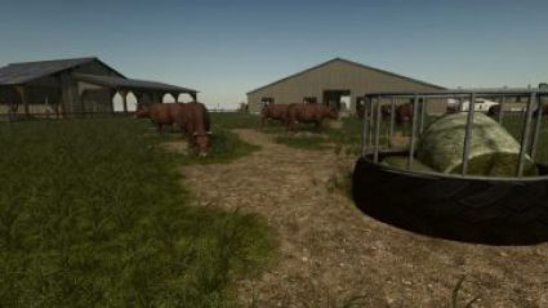 FS19 Large Cattle Barn v1.0