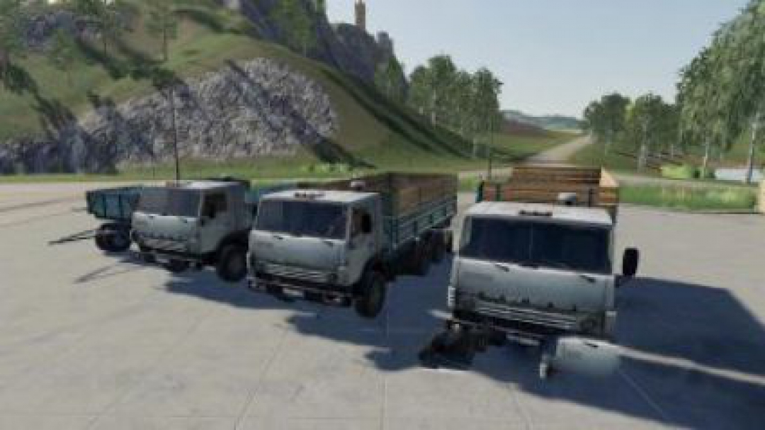 FS19 KamAZ 5320 and trailer GBK-8551 v2.1