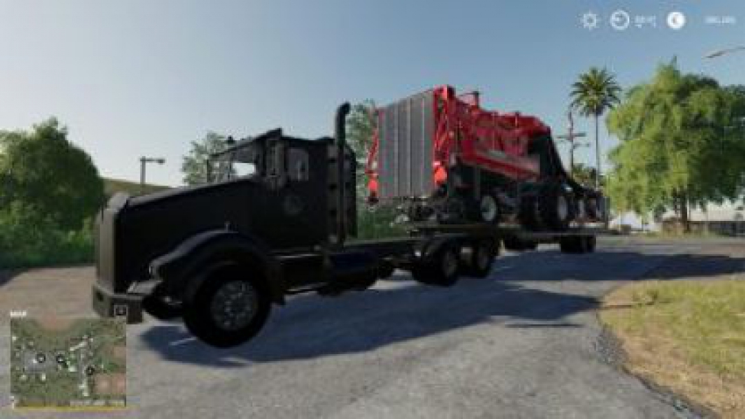 FS19 Kenworth T800 + Lowbed Trailer v1.0