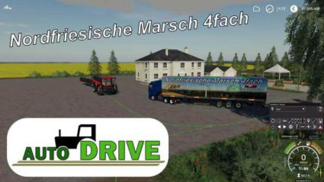 FS19 AutoDrive route network NF March 4-way with trenches v1.0