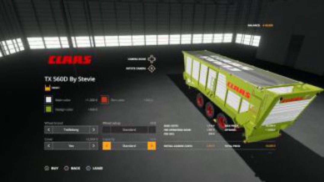 FS19 Claas skinned TX560D Bulk Trailer