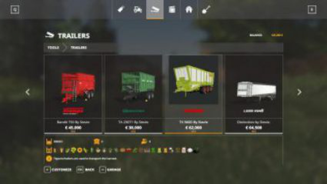 FS19 Claas skinned TX560D Bulk Trailer