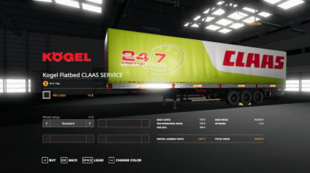 FS19 CLAAS SERVICE KOGEL AUTOLOADER TRAILER v1.0