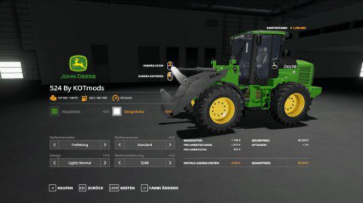 John Deere 524K Wheel Loader & Shovel v1.0.0.0