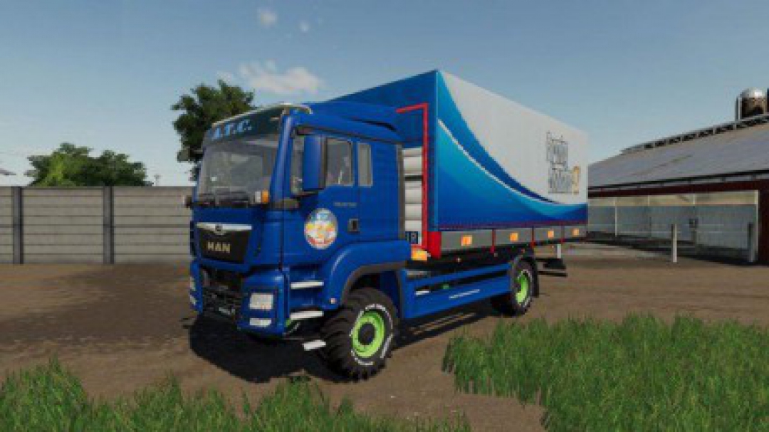 Man Tgs Trucks With Flatbed And Tarpaulin v1.1.1